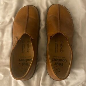 Finn Comfort Brown Leather Slip On Shoes 10